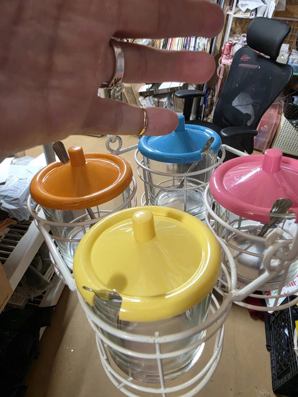Vintage four glass